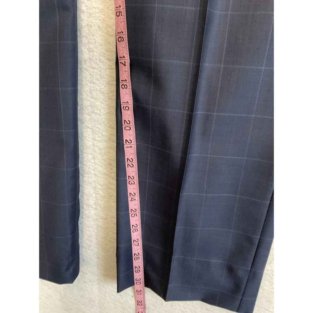 Angelos‎ Suit Men 42 Blue Wool Plaid 2 Piece Pants 37x31 Super 150s Canada